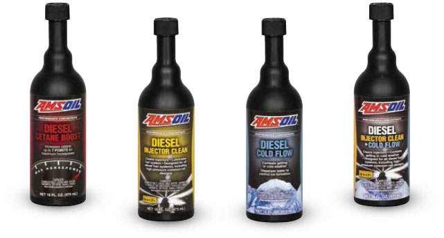 AMSOIL Diesel Fuel Additves: Diesel Cetane Boost, Diesel Injector Cleaner, Diesel Cold Flow Improver, Diesel Injector Clean + Cold Flow Improver